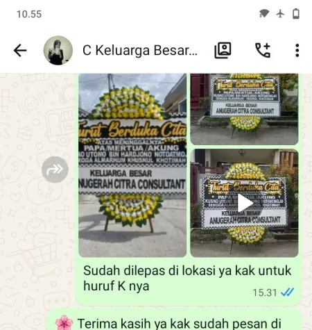 Pengiriman Papan Bunga Duka Menara Mandiri